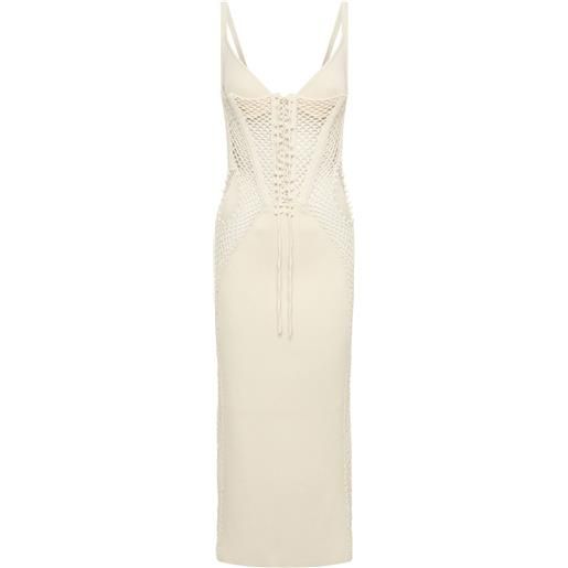 Dion Lee abito coral all'uncinetto - bianco