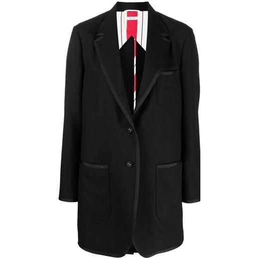 Thom Browne blazer monopetto lungo - nero