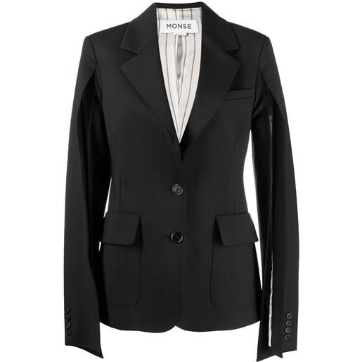 Monse blazer con spacchi sulle maniche - nero