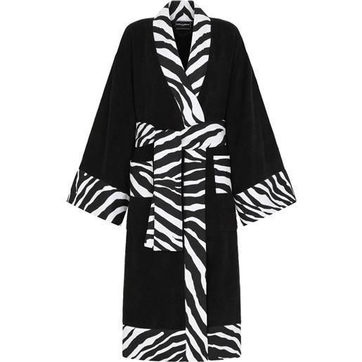 Dolce & Gabbana accappatoio in spugna di cotone - nero