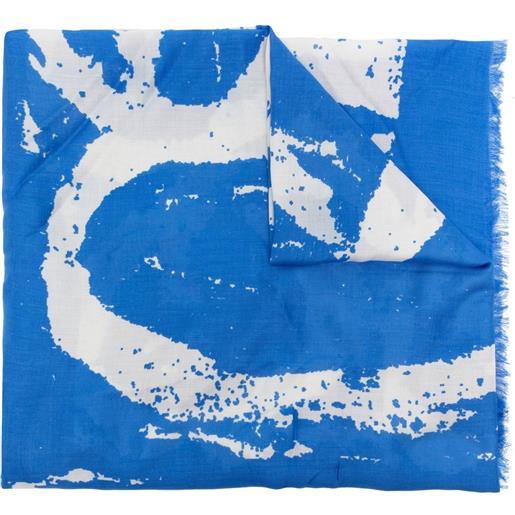 Givenchy sciarpa con stampa - blu