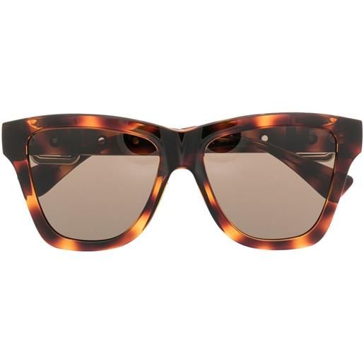 Moschino Eyewear occhiali da sole con effetto tartarugato - marrone