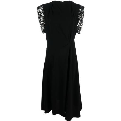ISABEL MARANT abito midi leronia con paillettes - nero