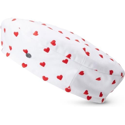 Maison Michel basco new billy con stampa - bianco