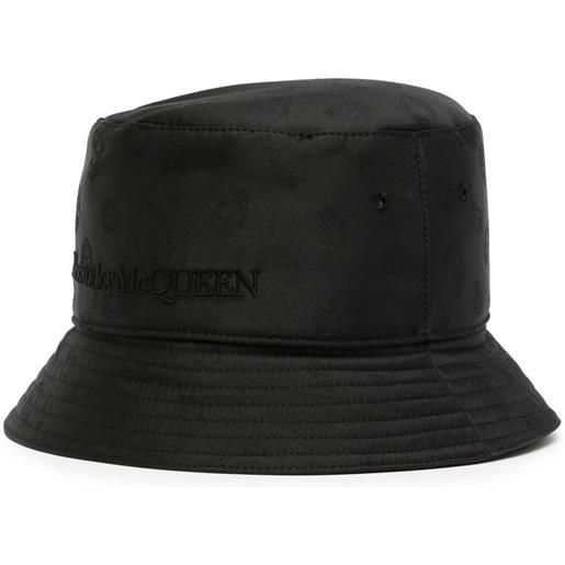 Alexander McQueen cappello bucket skull-jacquard - nero