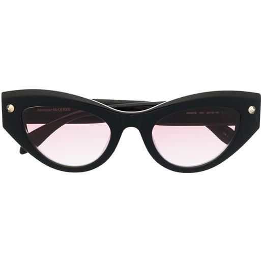 Alexander McQueen Eyewear occhiali da sole cat-eye - nero