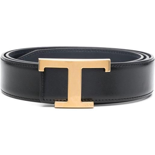 Tod's cintura con fibbia logo - nero