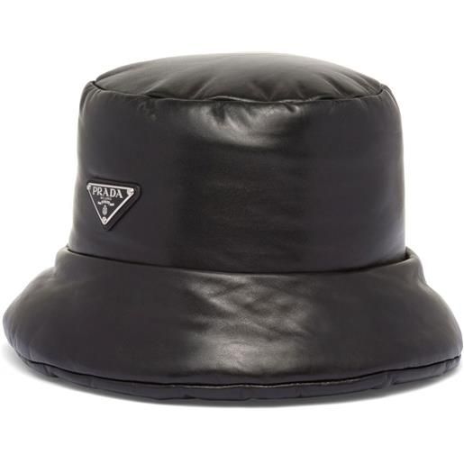 Prada cappello bucket con logo - nero