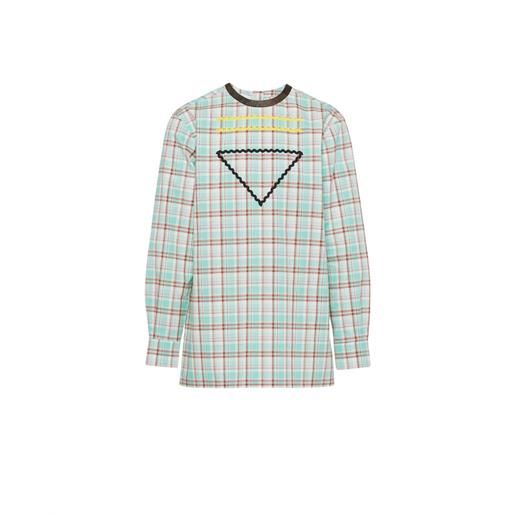 Prada camicia con bordo a zigzag - bianco