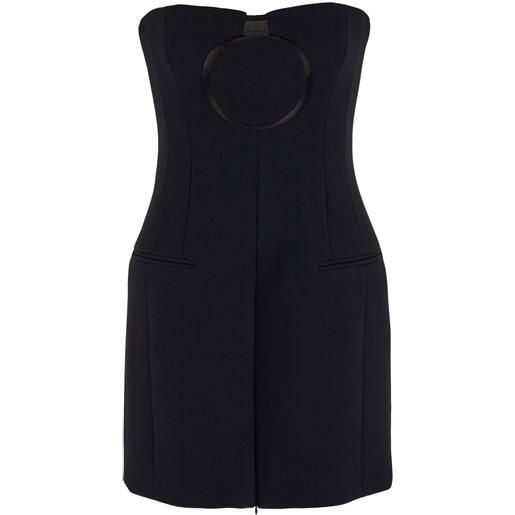 Ferragamo top aderente senza spalline - nero