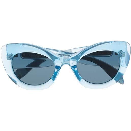 Alexander McQueen Eyewear occhiali da sole con lenti colorate - blu