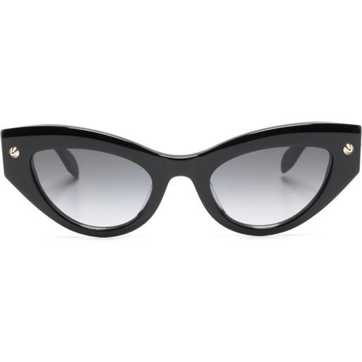 Alexander McQueen Eyewear occhiali da sole cat-eye con borchie - nero