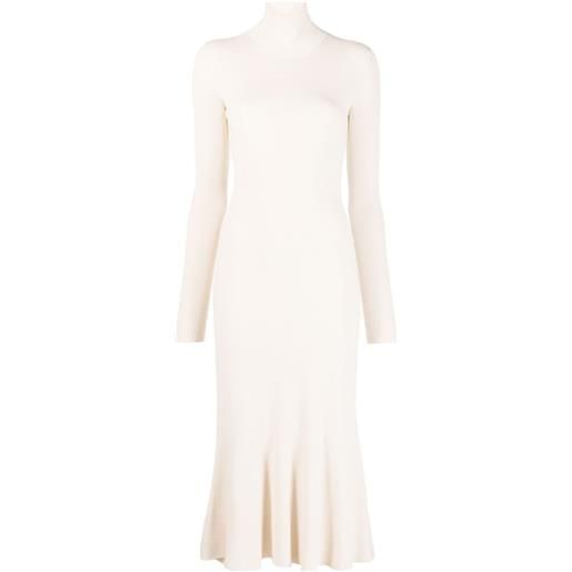 Balenciaga abito midi a collo alto - toni neutri