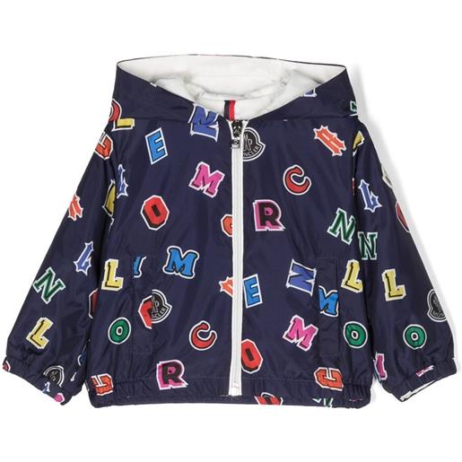 Moncler Enfant impermeabile con cappuccio - blu
