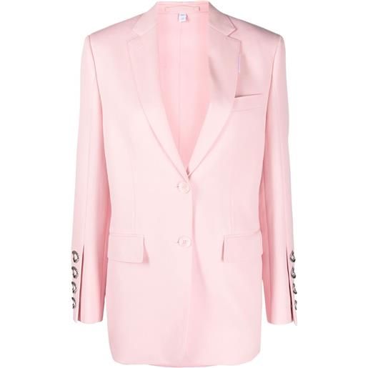 Burberry blazer con dettaglio catena - rosa