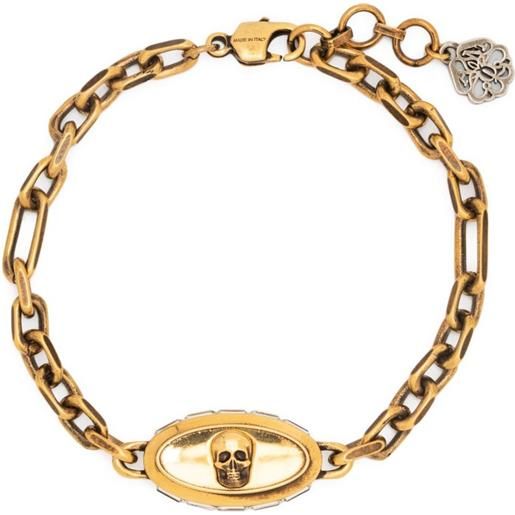 Alexander McQueen bracciale a catena - oro