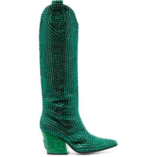 Philipp Plein stivali con decorazione - verde