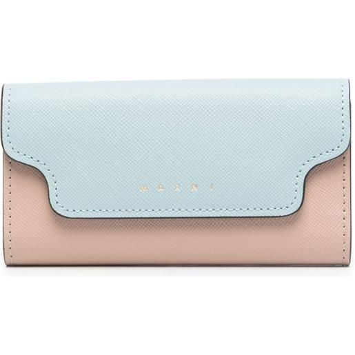 Marni portachiavi in pelle bicolore - marrone