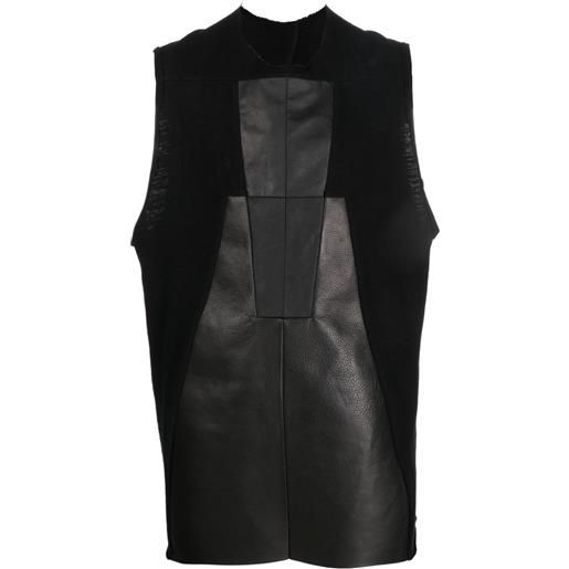 Rick Owens canotta con design a inserti - nero
