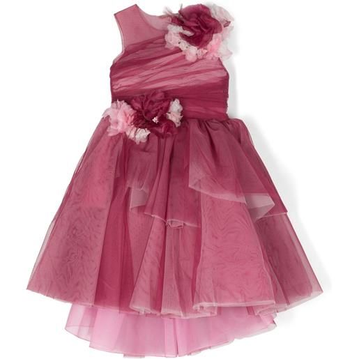 MARCHESA KIDS COUTURE abito con applicazione a fiori - rosa