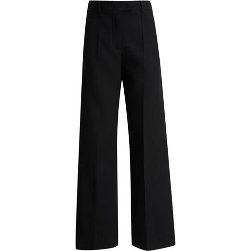 Valentino Garavani pantaloni svasati sartoriali crepe couture - nero