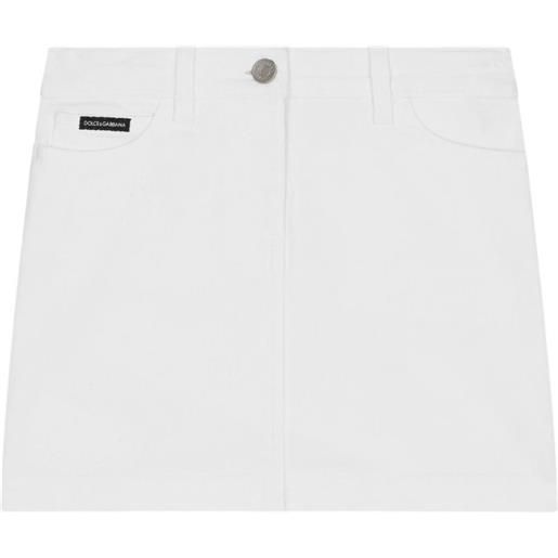 Dolce & Gabbana Kids minigonna denim - bianco