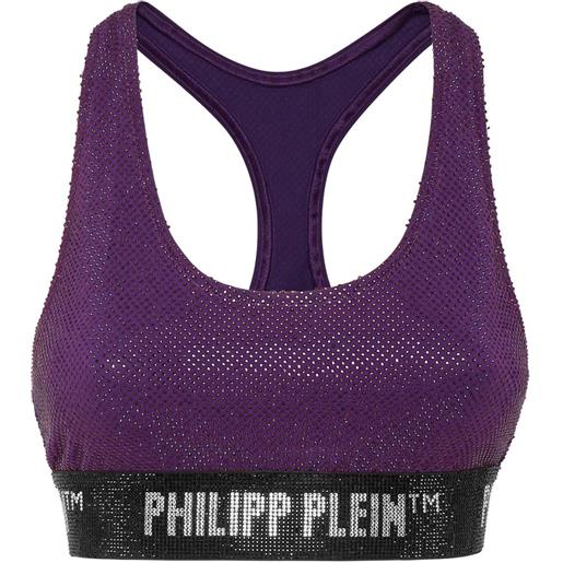 Philipp Plein reggiseno con strass - viola