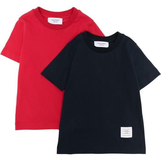 Thom Browne Kids set di 2 t-shirt - blu