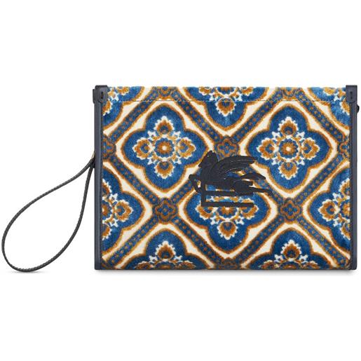 ETRO trousse make up con effetto jacquard - toni neutri