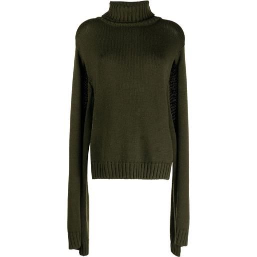 Monse maglione a collo alto - verde