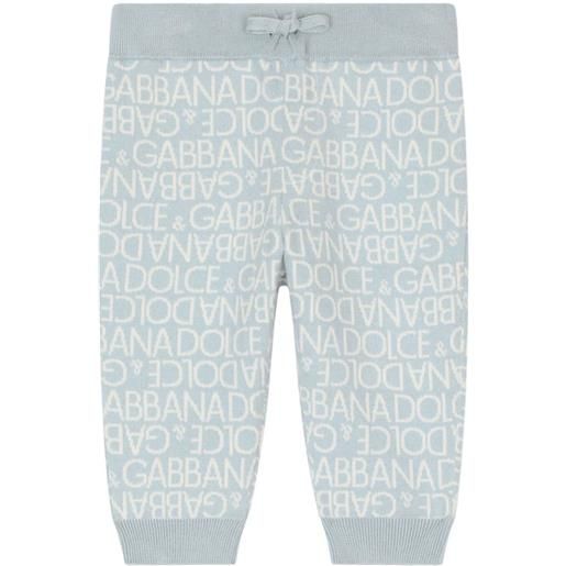 Dolce & Gabbana Kids leggings con stampa - blu