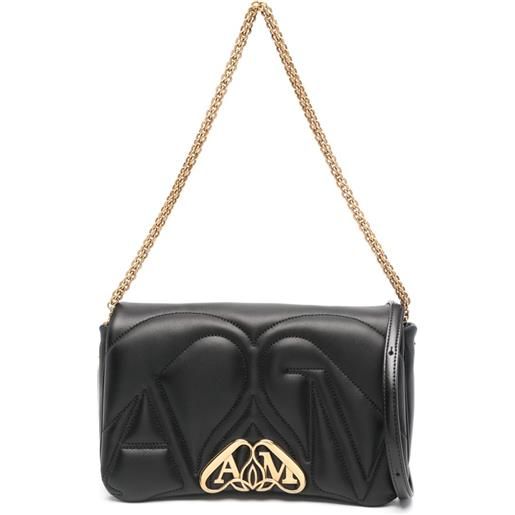 Alexander McQueen borsa a tracolla the seal piccola - nero