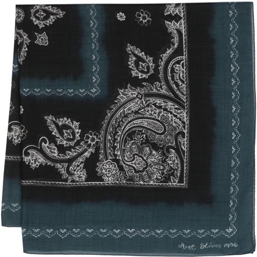 Acne Studios sciarpa con stampa paisley - blu