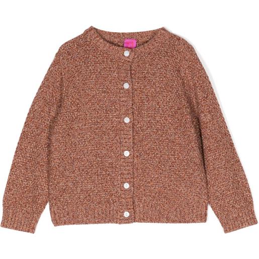 Cashmere in Love Kids cardigan girocollo - marrone
