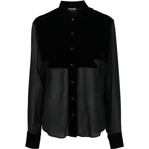 TOM FORD camicia con inserti - nero