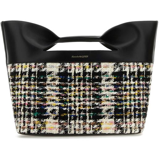 Alexander McQueen borsa tote the bow piccola - nero