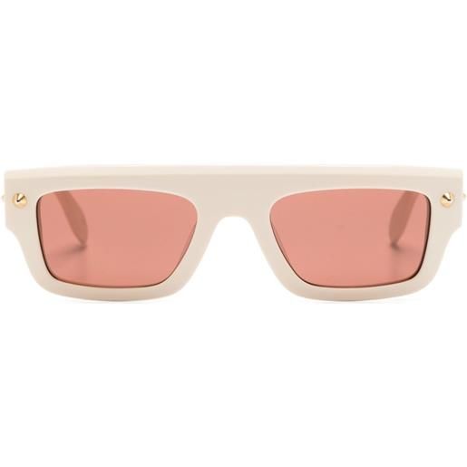 Alexander McQueen Eyewear occhiali da sole squadrati - toni neutri