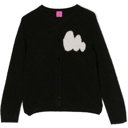 Cashmere in Love Kids cardigan alta - nero