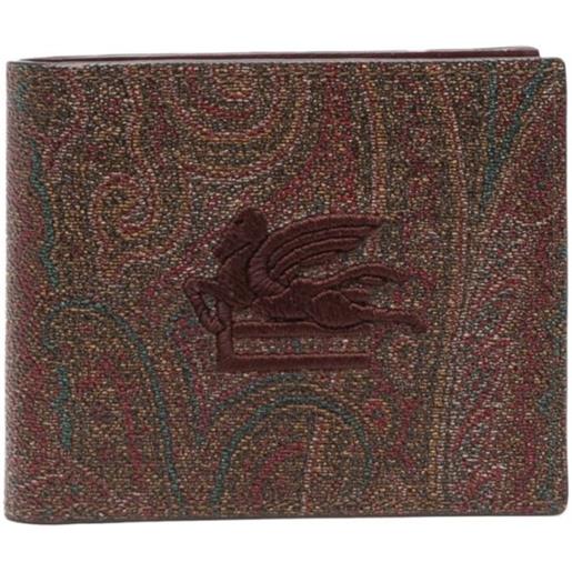 ETRO portafoglio con ricamo - rosso