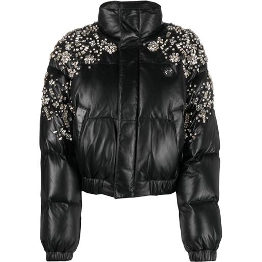 Philipp Plein piumino con decorazione - nero