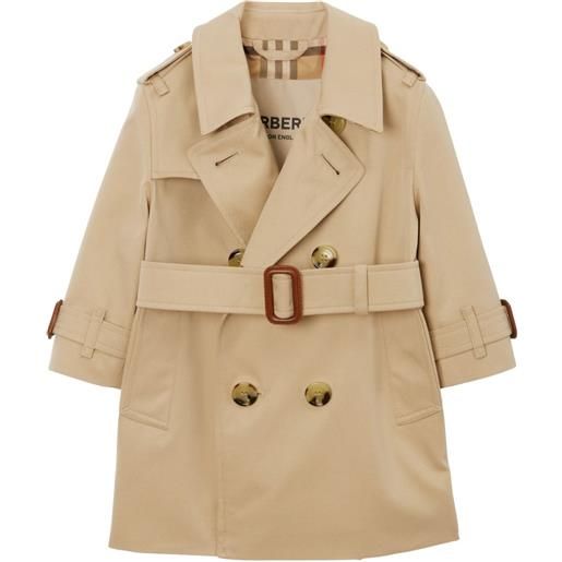 Burberry Kids trench con cintura - toni neutri