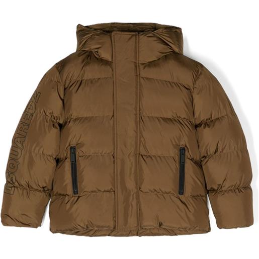 DSQUARED2 KIDS piumino con cappuccio - marrone
