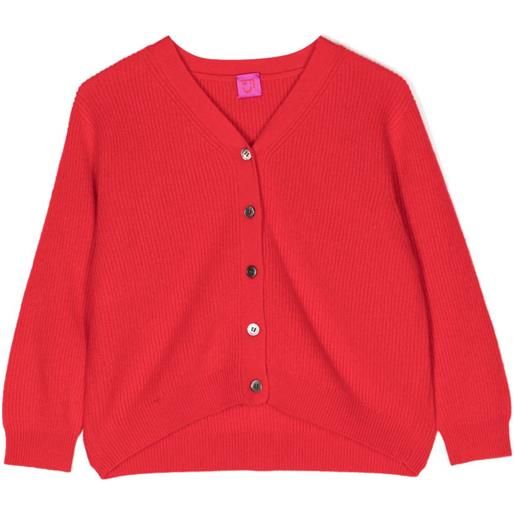 Cashmere in Love Kids cardigan con scollo a v mimi - rosso
