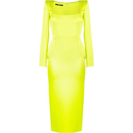 Alex Perry square-neck midi dress - verde