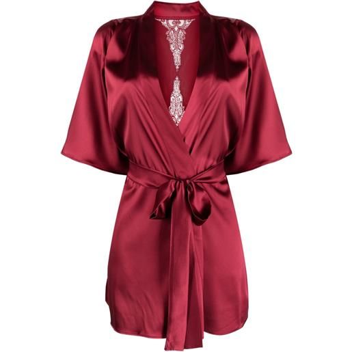 Fleur Of England vestaglia con cintura gisele - rosso