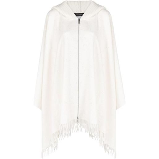 Fabiana Filippi mantella con zip - bianco
