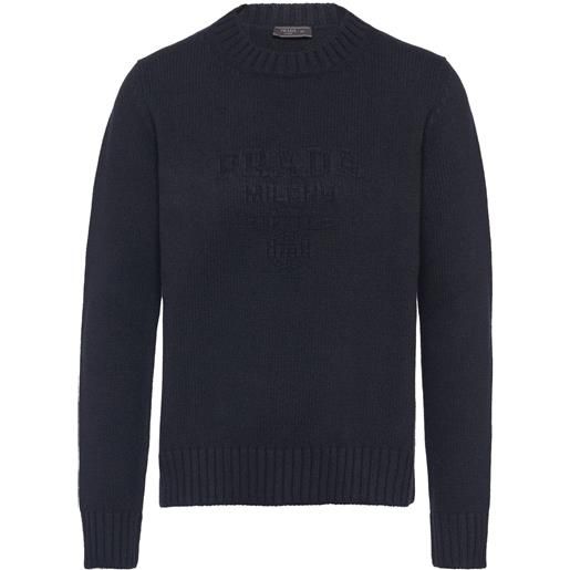 Prada maglione con ricamo - blu