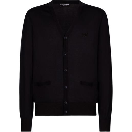 Dolce & Gabbana cardigan con ricamo - blu