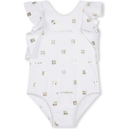 Givenchy Kids costume da bagno con ruches - bianco