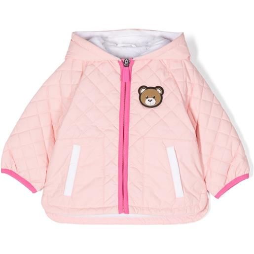 Moschino Kids piumino con applicazione - rosa